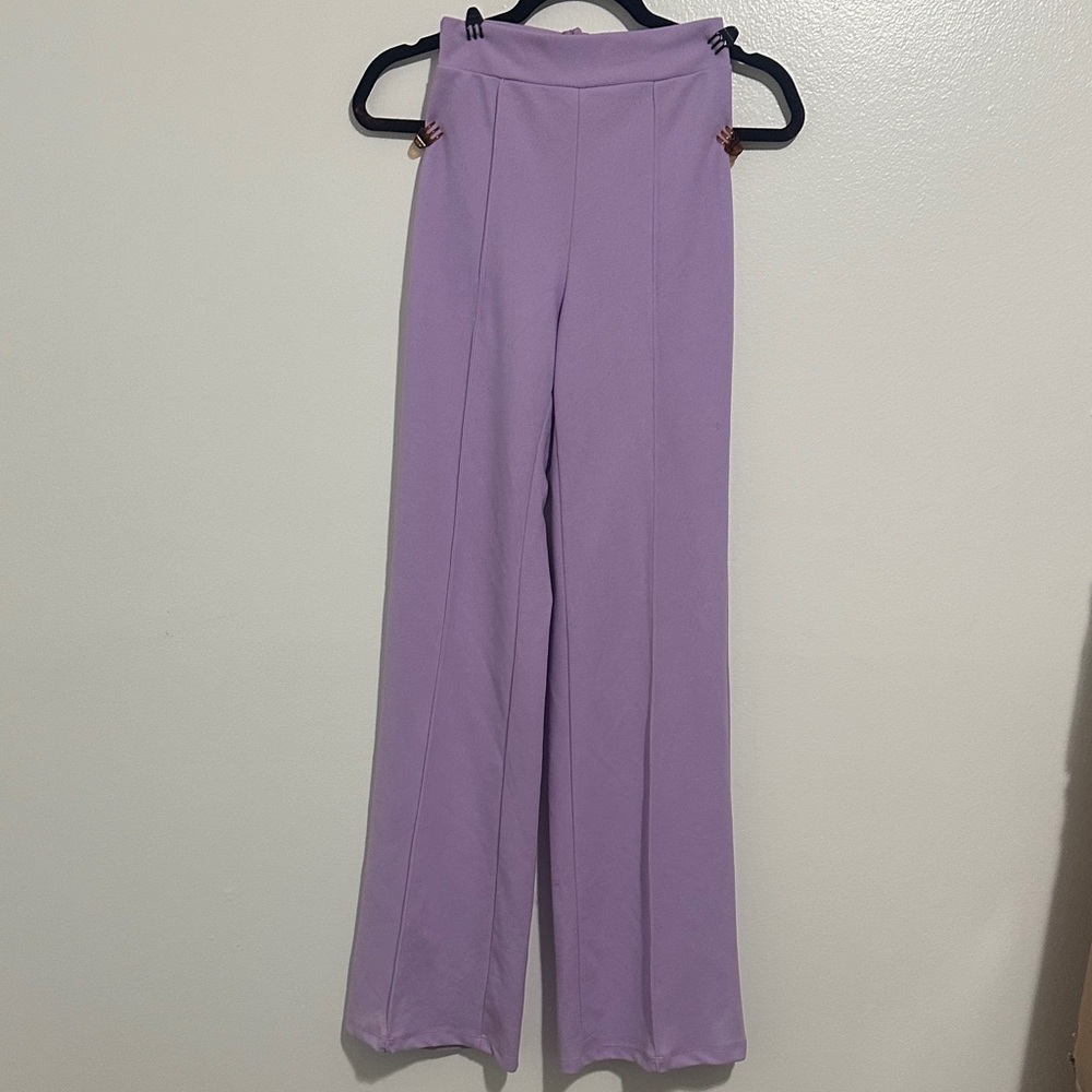 Fashion Nova Lilac Wide Leg Pants